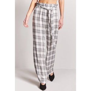 Plaid Wide-Leg comfy pants